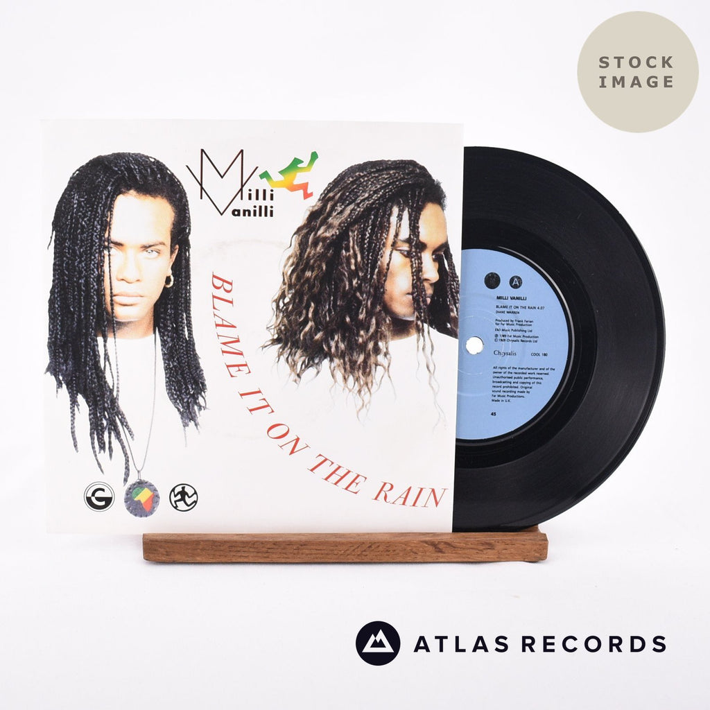 Milli Vanilli Blame It On The Rain Vinyl Record - Sleeve & Record Side-By-Side