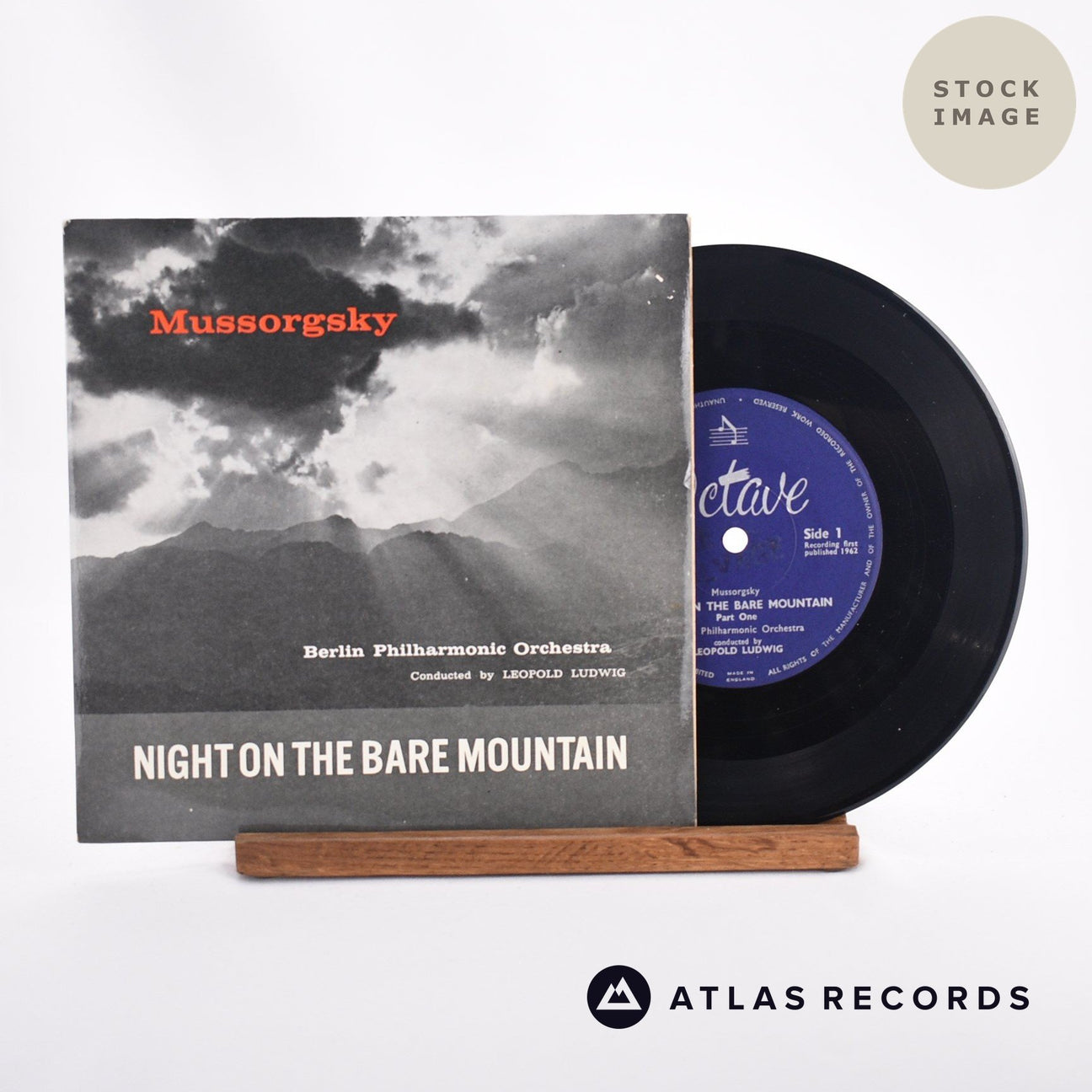 Modest Mussorgsky Night On The Bare Mountain 7" Vinyl Record - Sleeve & Record Side-By-Side