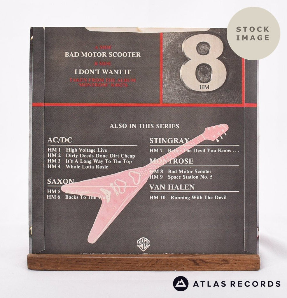 Montrose Bad Motor Scooter Vinyl Record - Reverse Of Sleeve