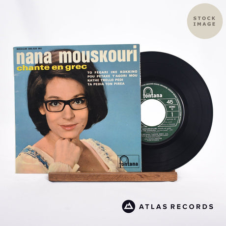 Nana Mouskouri Chante En Grec 7" Vinyl Record - Sleeve & Record Side-By-Side
