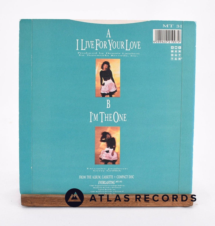 Natalie Cole - I Live For Your Love - 7" Vinyl Record - EX/EX