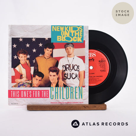 New Kids On The Block This One's For The Children 1975 Vinyl Record - Sleeve & Record Side-By-Side