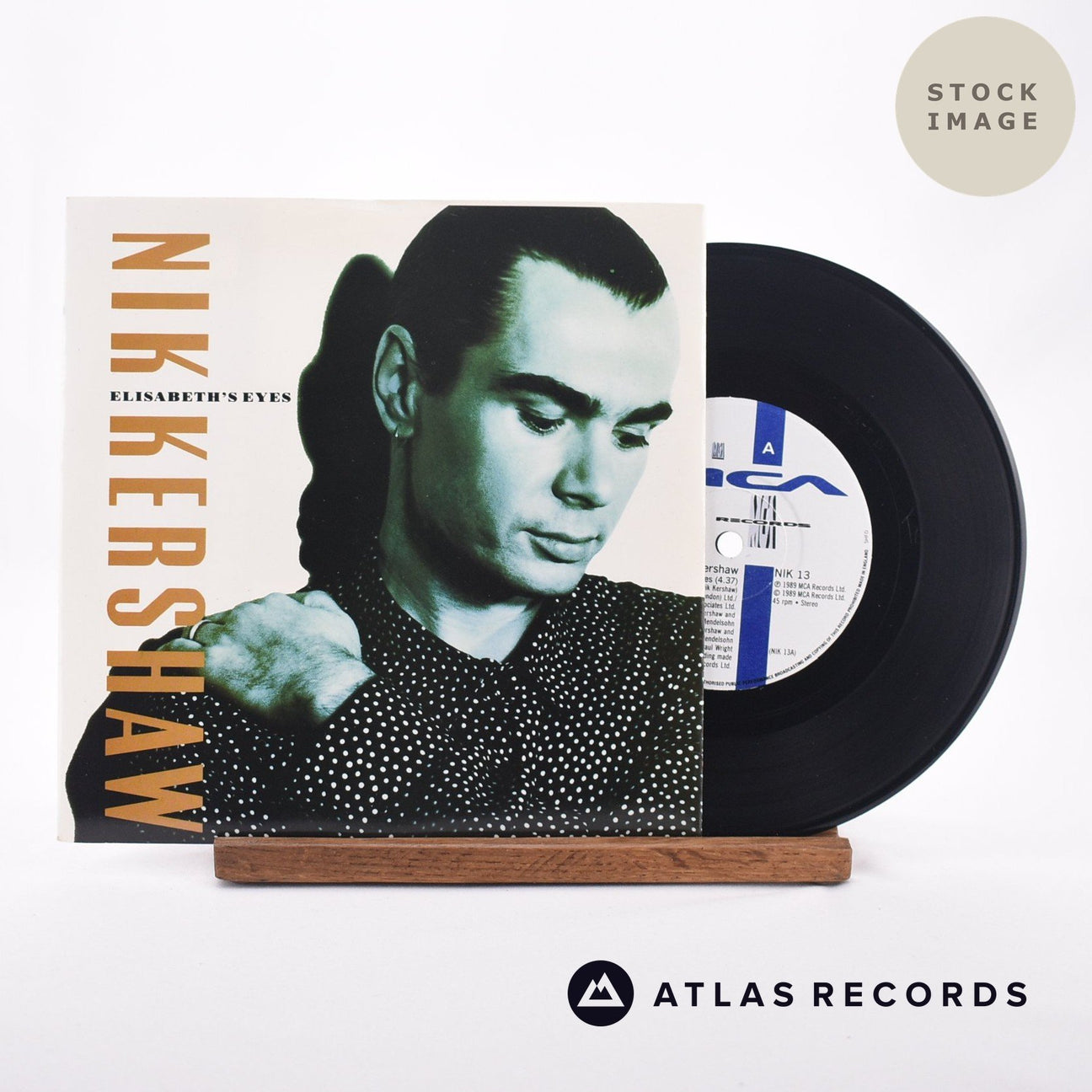 Nik Kershaw Elisabeth's Eyes 7" Vinyl Record - Sleeve & Record Side-By-Side