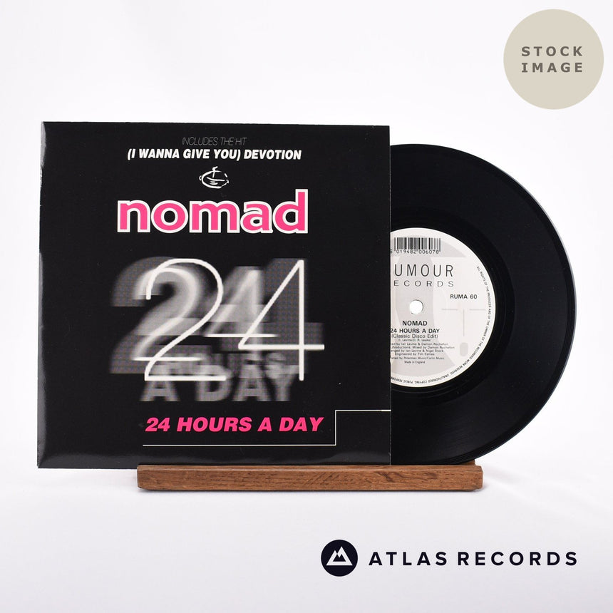 Nomad 24 Hours A Day 7" Vinyl Record - Sleeve & Record Side-By-Side