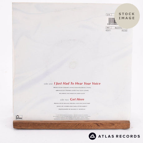 Oleta Adams I Just Had To Hear Your Voice Vinyl Record - Reverse Of Sleeve