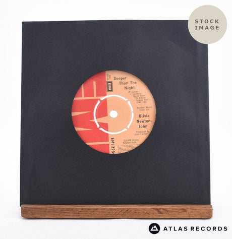 Olivia Newton-John Deeper Than The Night 7" Vinyl Record - Sleeve & Record Side-By-Side