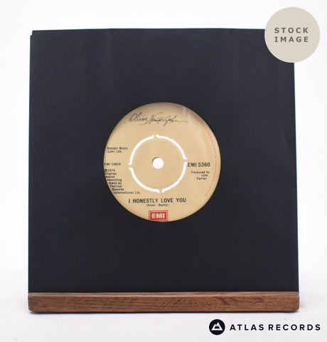 Olivia Newton-John I Honestly Love You 7" Vinyl Record - Sleeve & Record Side-By-Side