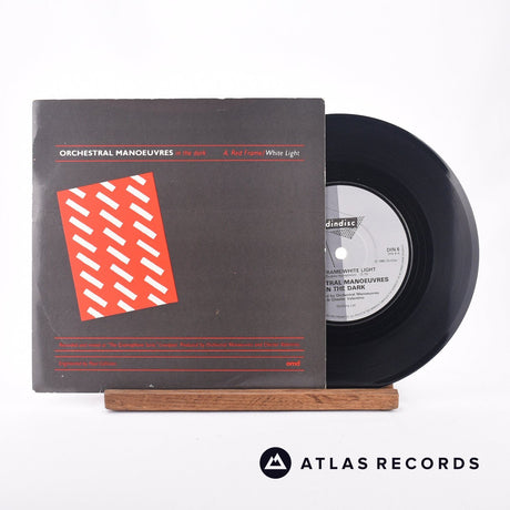 Orchestral Manoeuvres In The Dark Red Frame/White Light 7" Vinyl Record - Front Cover & Record