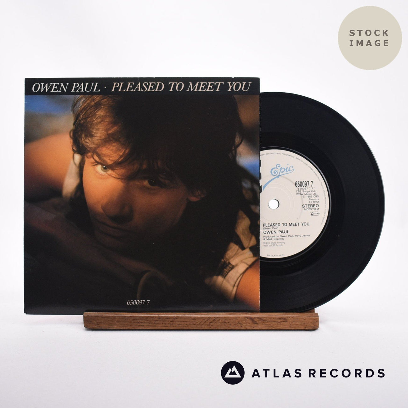 Owen Paul Pleased To Meet You 7" Vinyl Record - Sleeve & Record Side-By-Side