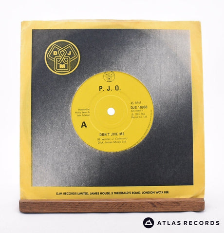 P.J.O. Don't Jive Me 7" Vinyl Record - In Sleeve