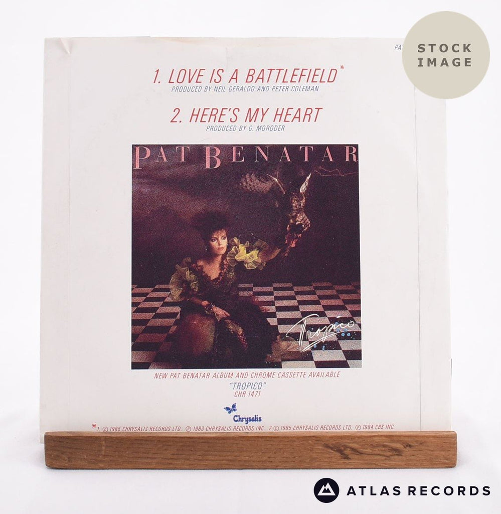 Pat Benatar Love Is A Battlefield Vinyl Record - Reverse Of Sleeve