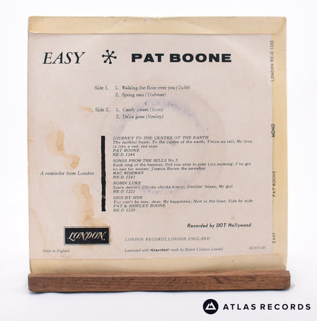 Pat Boone - Easy - 7" EP Vinyl Record - VG+/VG
