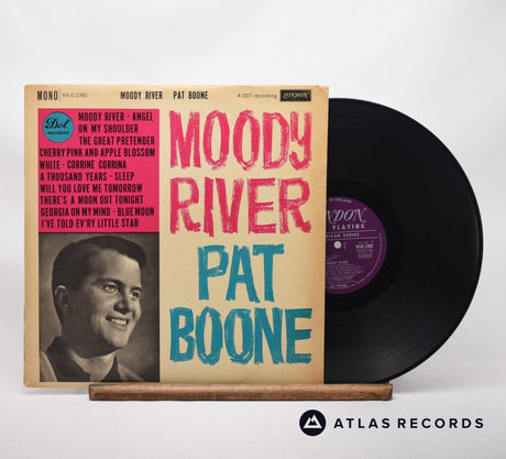 Pat Boone Moody River LP Vinyl Record - Front Cover & Record
