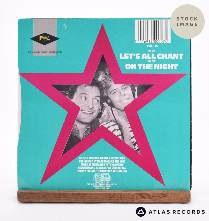 Pat & Mick Let's All Chant 7" Vinyl Record - Reverse Of Sleeve