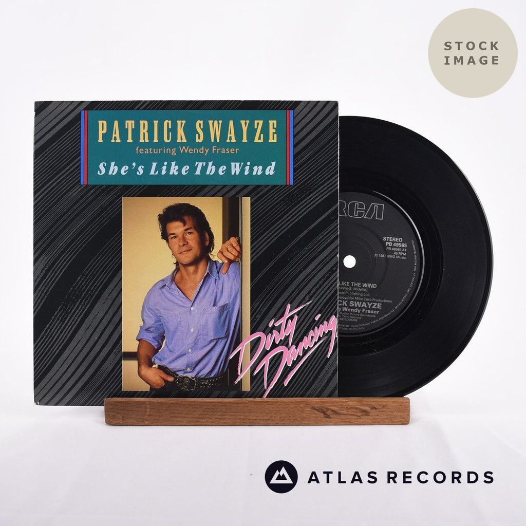 Patrick Swayze She's Like The Wind Vinyl Record - Sleeve & Record Side-By-Side