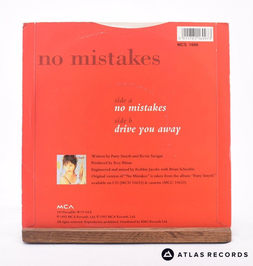 Patty Smyth - No Mistakes - 7" Vinyl Record - VG+/VG+