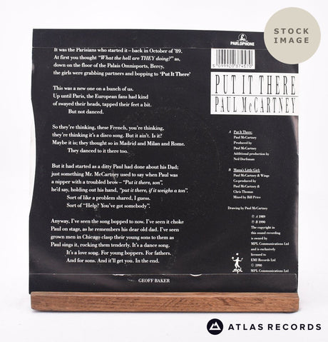 Paul McCartney Put It There 7" Vinyl Record - Reverse Of Sleeve