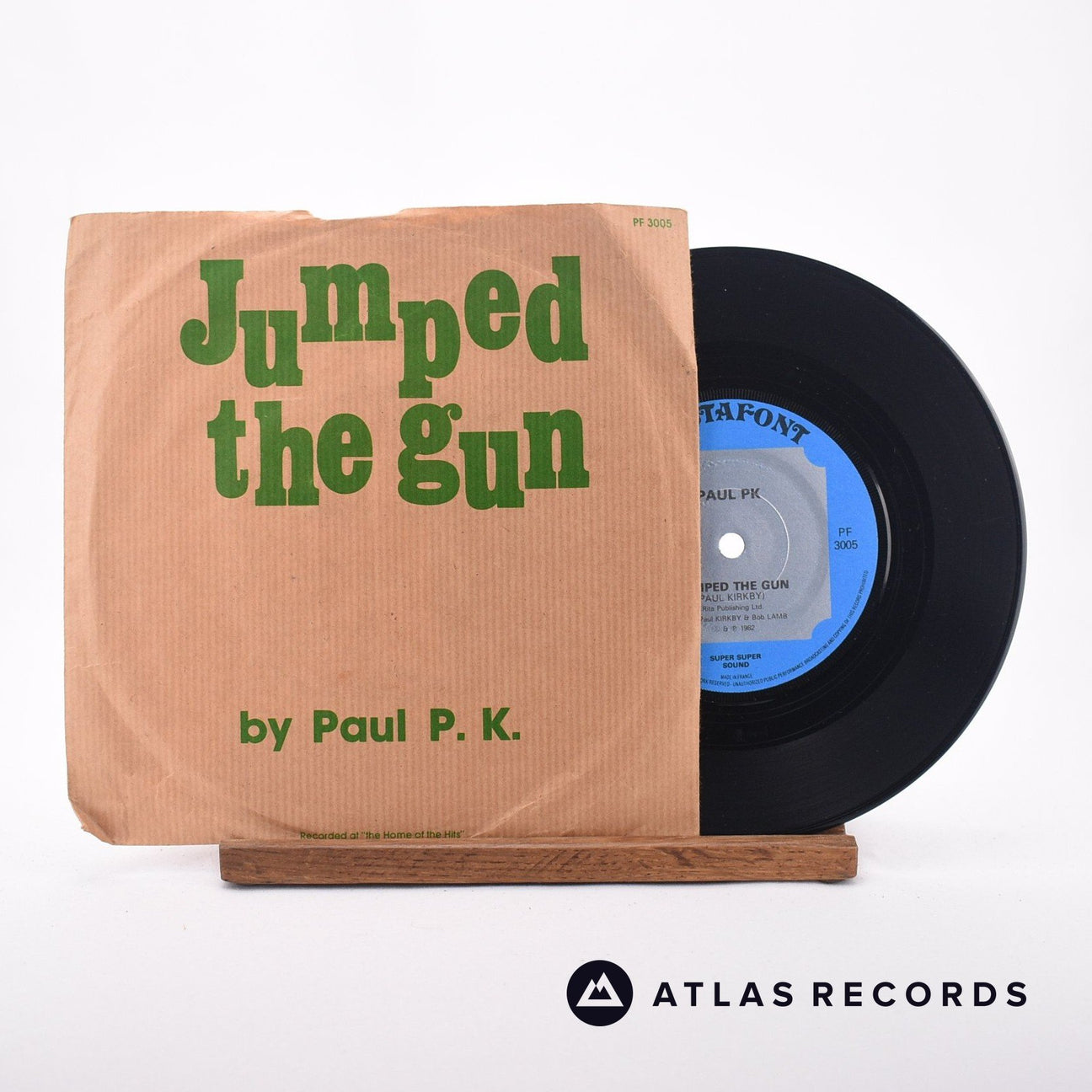 Paul P.K. Jumped The Gun 7" Vinyl Record - Front Cover & Record