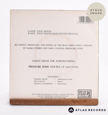 Paul Rutherford That Moon 7" Vinyl Record - Reverse Of Sleeve