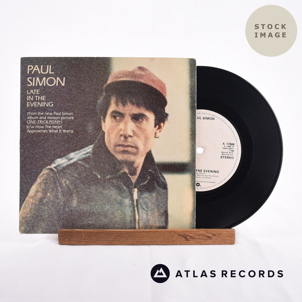 Paul Simon Late In The Evening 1992 Vinyl Record - Sleeve & Record Side-By-Side