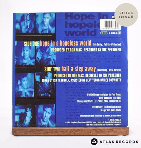 Paul Young Hope In A Hopeless World 7" Vinyl Record - Reverse Of Sleeve