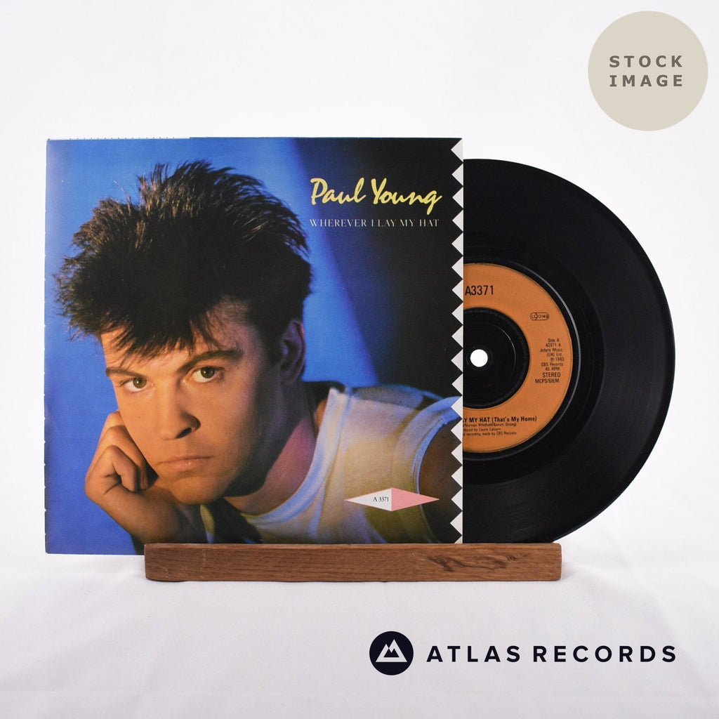 Paul Young Wherever I Lay My Hat Vinyl Record - Sleeve & Record Side-By-Side