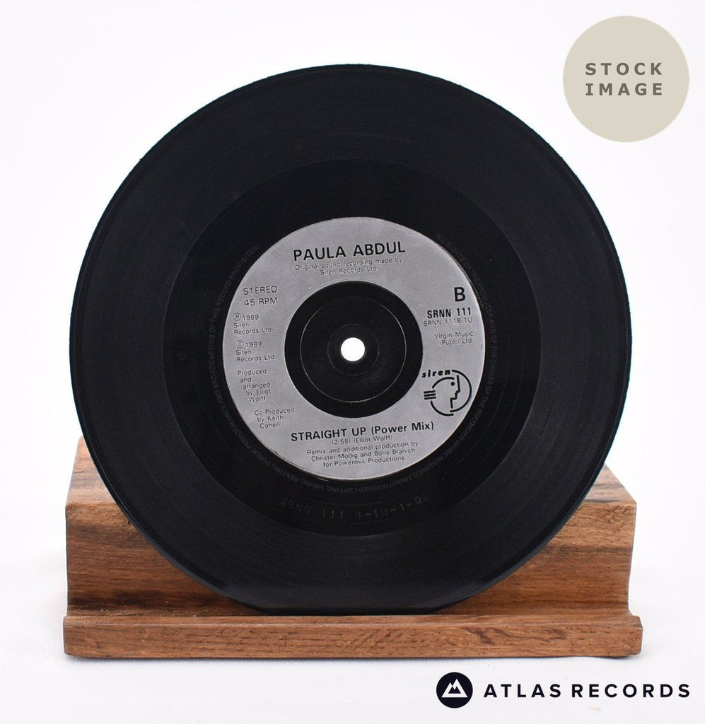 Paula Abdul Straight Up Vinyl Record - Record B Side