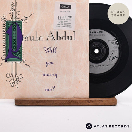Paula Abdul Will You Marry Me? 7" Vinyl Record - Sleeve & Record Side-By-Side