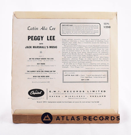 Peggy Lee - Latin Ala Lee! - 7" Vinyl Record - VG+/VG