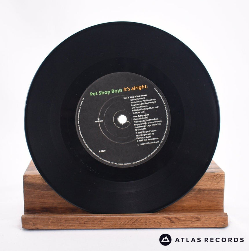 Pet Shop Boys - It's Alright - Limited Edition 7" Vinyl Record - EX/VG+