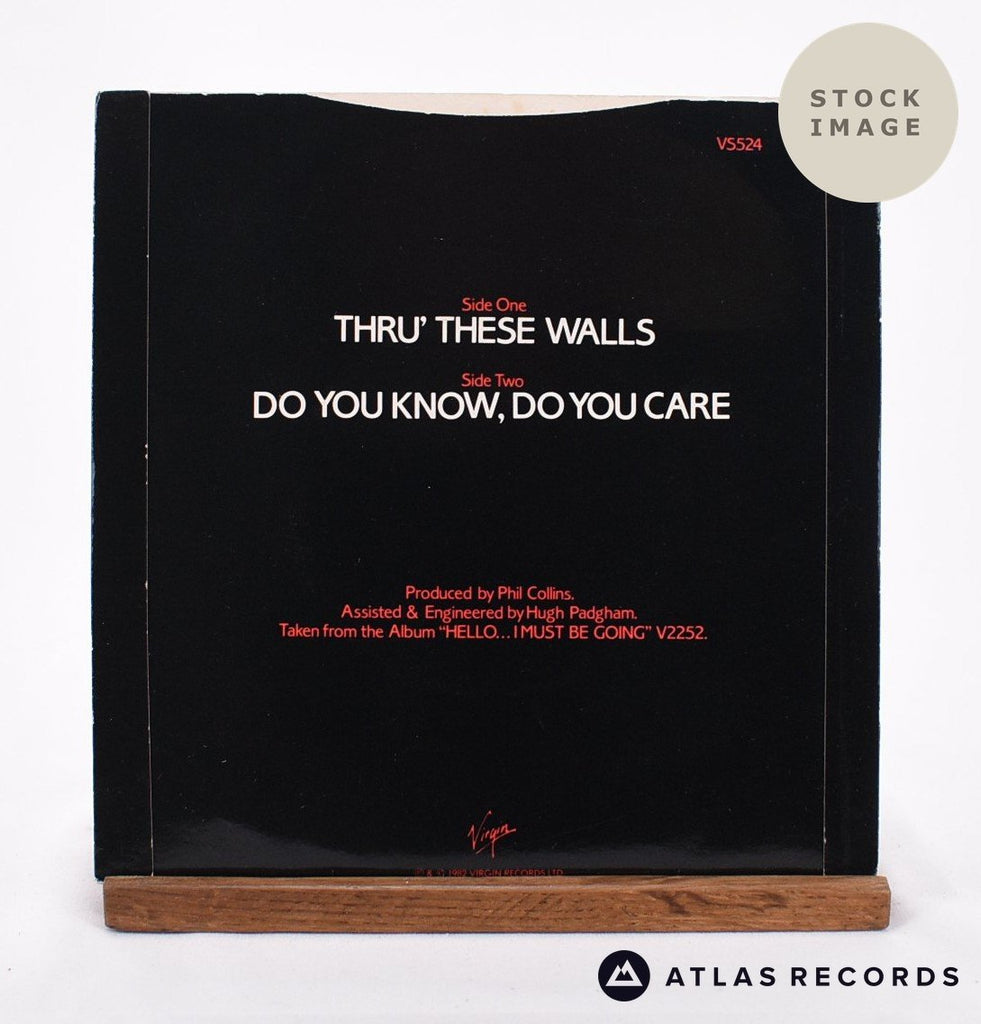 Phil Collins Thru' These Walls Vinyl Record - Reverse Of Sleeve