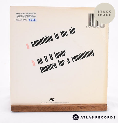 Promised Land Something In The Air Vinyl Record - Reverse Of Sleeve