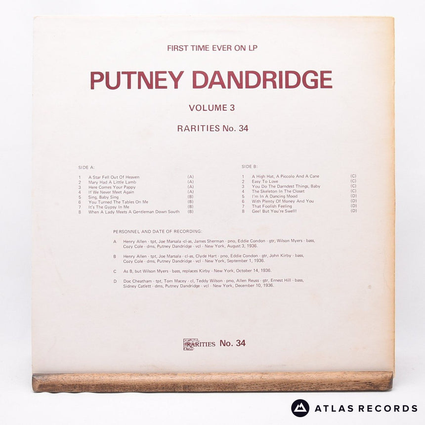 Putney Dandridge - Vol. 3 - LP Vinyl Record - VG/EX