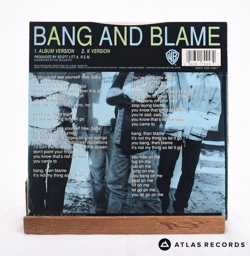 R.E.M. - Bang And Blame - 7" Vinyl Record - EX/VG+
