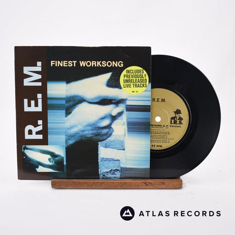 R.E.M. Finest Worksong 7" Vinyl Record - Front Cover & Record