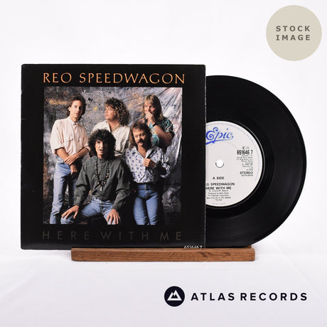 REO Speedwagon Here With Me Vinyl Record - Sleeve & Record Side-By-Side