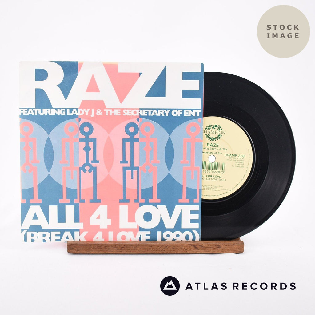 Raze All 4 Love 1992 Vinyl Record - Sleeve & Record Side-By-Side