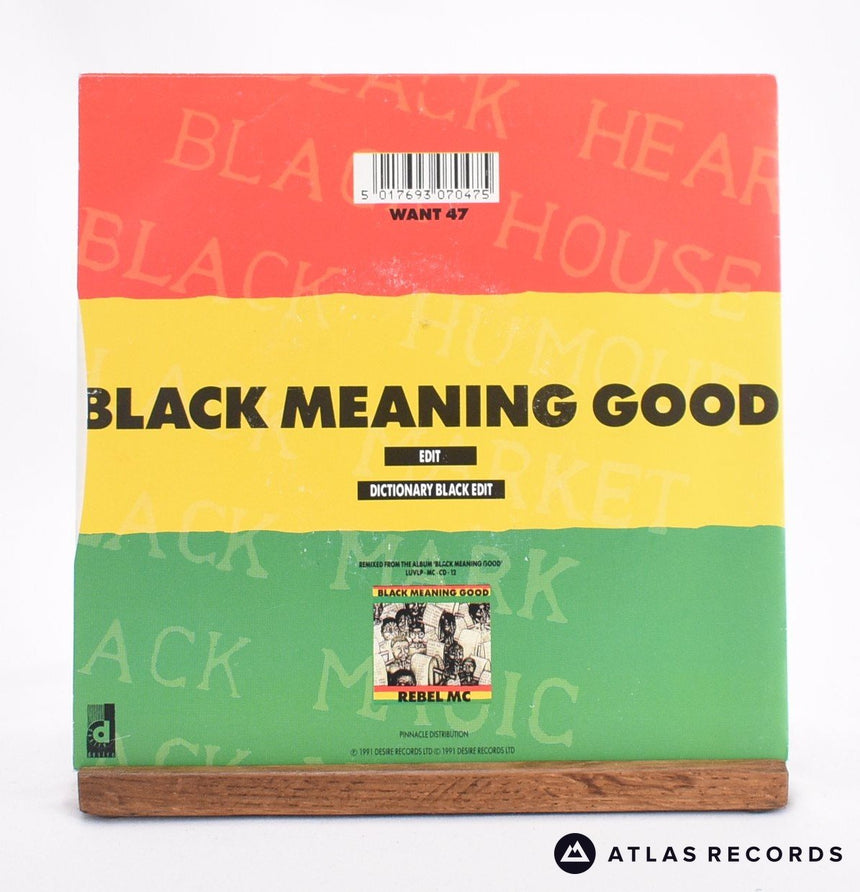 Rebel MC - Black Meaning Good - 7" Vinyl Record - VG+/EX