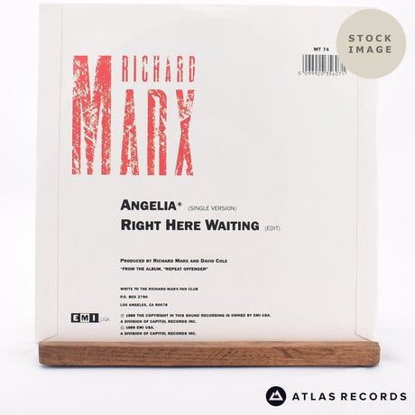 Richard Marx Angelia 7" Vinyl Record - Reverse Of Sleeve