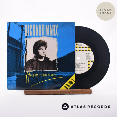 Richard Marx Hold On To The Nights 7" Vinyl Record - Sleeve & Record Side-By-Side