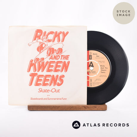 Ricky And The Kween Teens Skate-Out 7" Vinyl Record - Sleeve & Record Side-By-Side