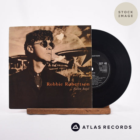 Robbie Robertson Fallen Angel 7" Vinyl Record - Sleeve & Record Side-By-Side