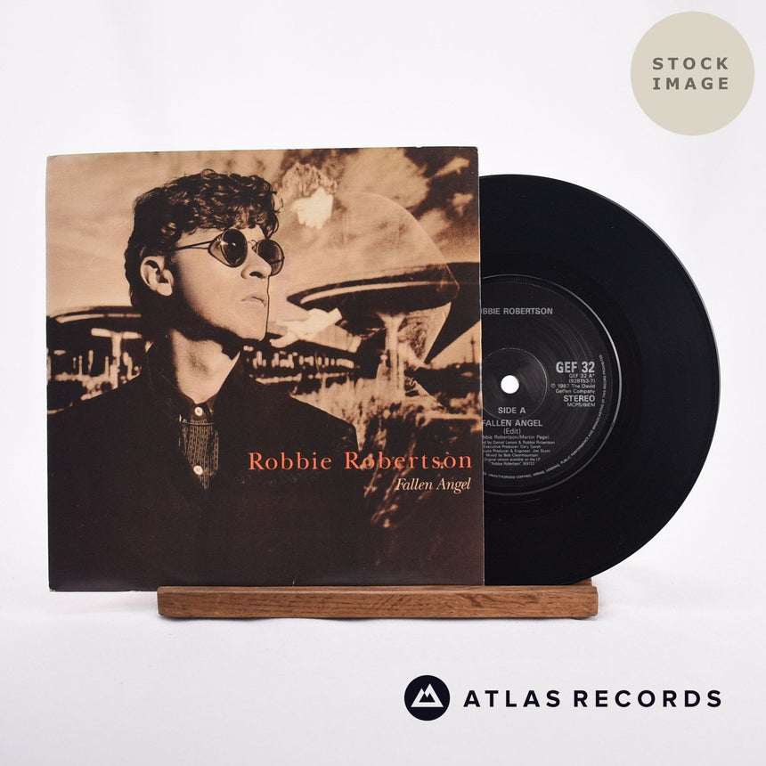 Robbie Robertson Fallen Angel 7" Vinyl Record - Sleeve & Record Side-By-Side