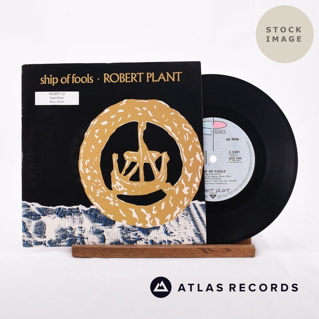 Robert Plant Ship Of Fools Vinyl Record - Sleeve & Record Side-By-Side