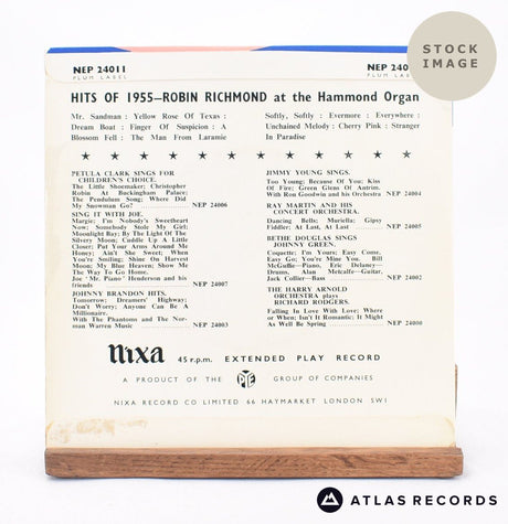 Robin Richmond Hits Of 1955 7" Vinyl Record - Reverse Of Sleeve