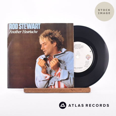 Rod Stewart Another Heartache 7" Vinyl Record - Sleeve & Record Side-By-Side
