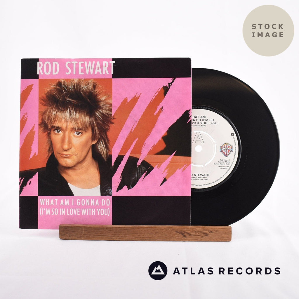 Rod Stewart What Am I Gonna Do 1988 Vinyl Record - Sleeve & Record Side-By-Side