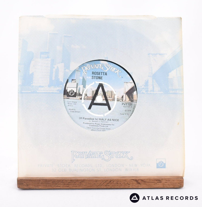 Rosetta Stone (If Paradise Is) Half As Nice 7" Vinyl Record - In Sleeve