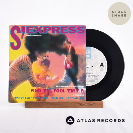 S'Express Find 'Em, Fool 'Em, Forget 'Em Vinyl Record - Sleeve & Record Side-By-Side