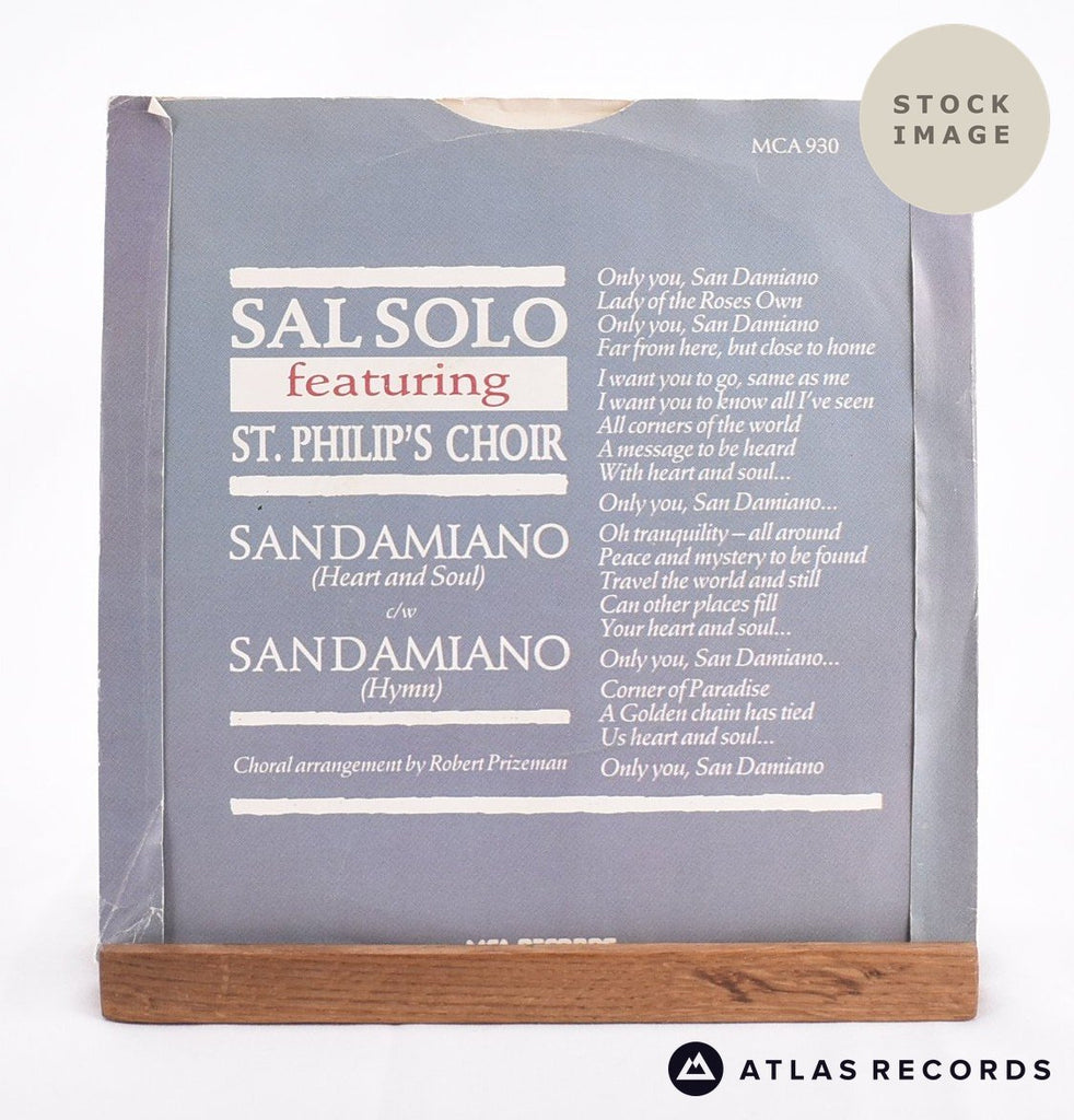 Sal Solo San Damiano Vinyl Record - Reverse Of Sleeve